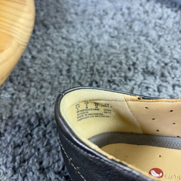 Clarks Unstructured Mary Jane Flats Women Size 9 Wide Leather Bronze Casual Shoe - Picture 7 of 8